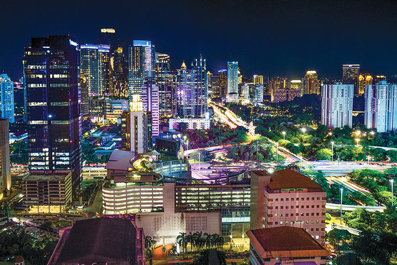 Jakarta at night