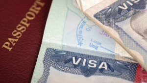 A close-up image of a passport and visa document used to illustrate visa Indonesia price details for travelers and foreign professionals.